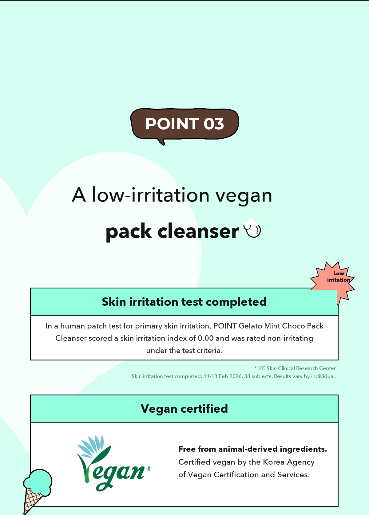 POINT Gelato Mint Choco Pack Cleanser detail 15