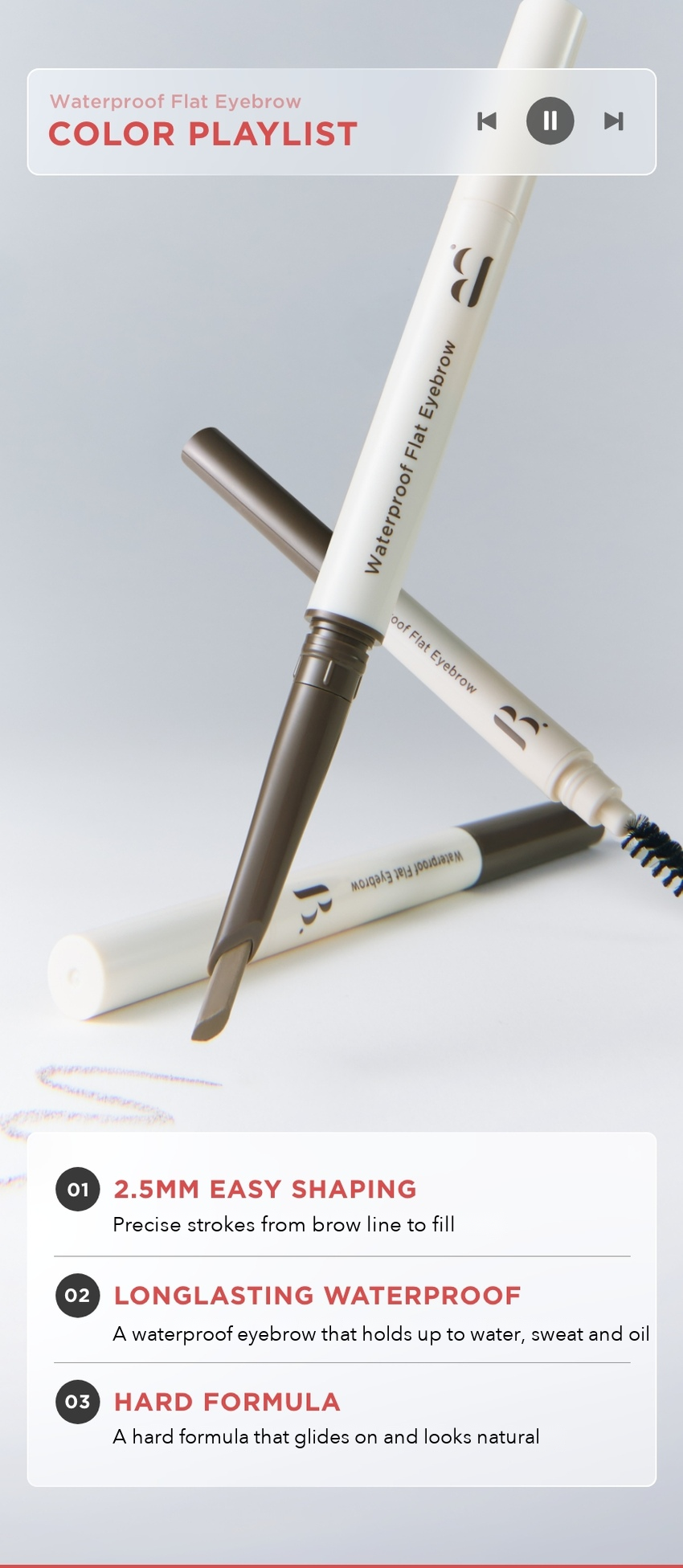 BONCEPT Waterproof Flat Eyebrow 0.15g detail 04