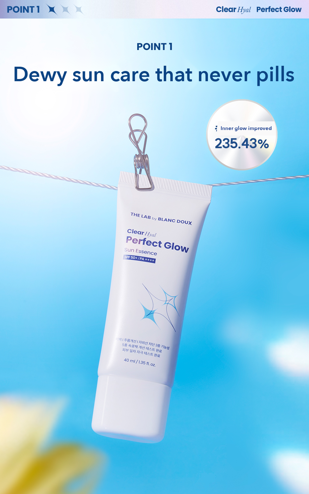 THE LAB by BLANC DOUX Clear Hyal Perfect Glow Sun Essence detail 06
