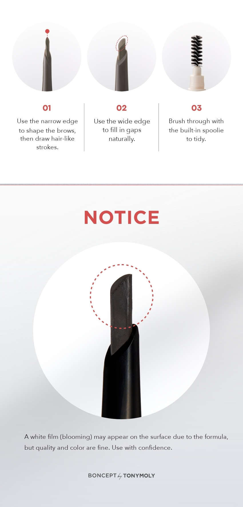 BONCEPT Waterproof Flat Eyebrow 0.15g detail 15