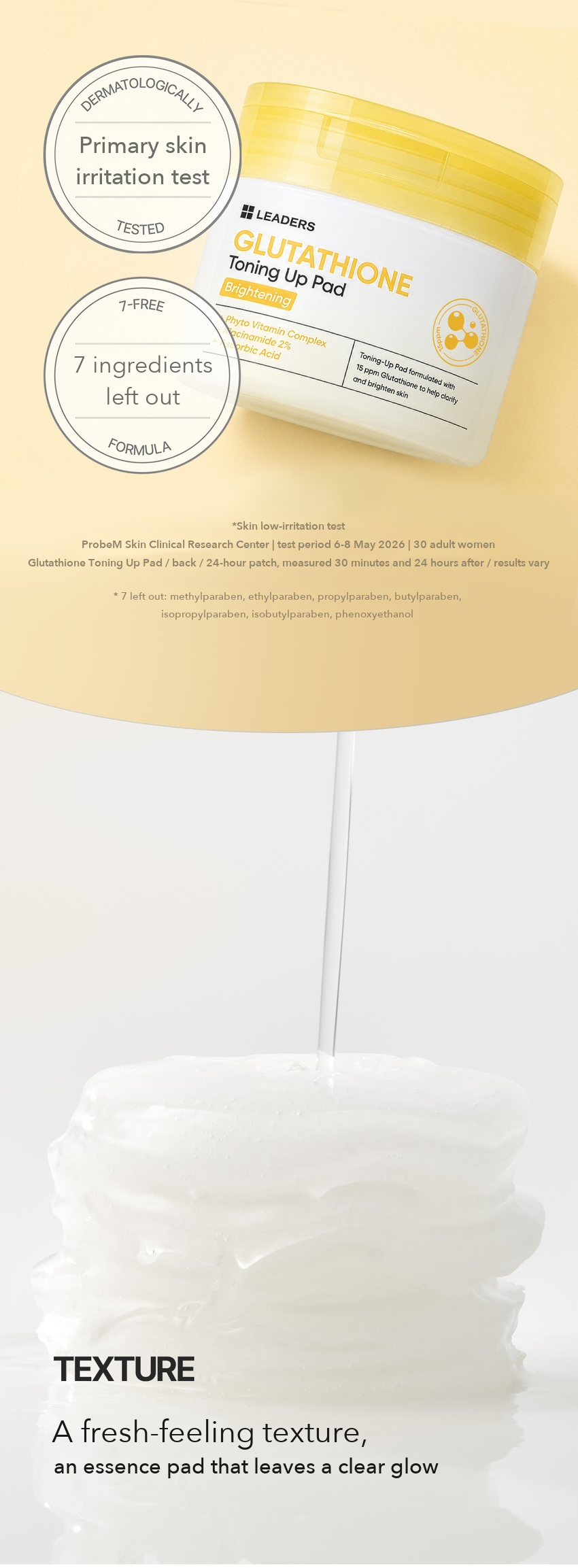 LEADERS Glutathione Toning Up Pad detail 07