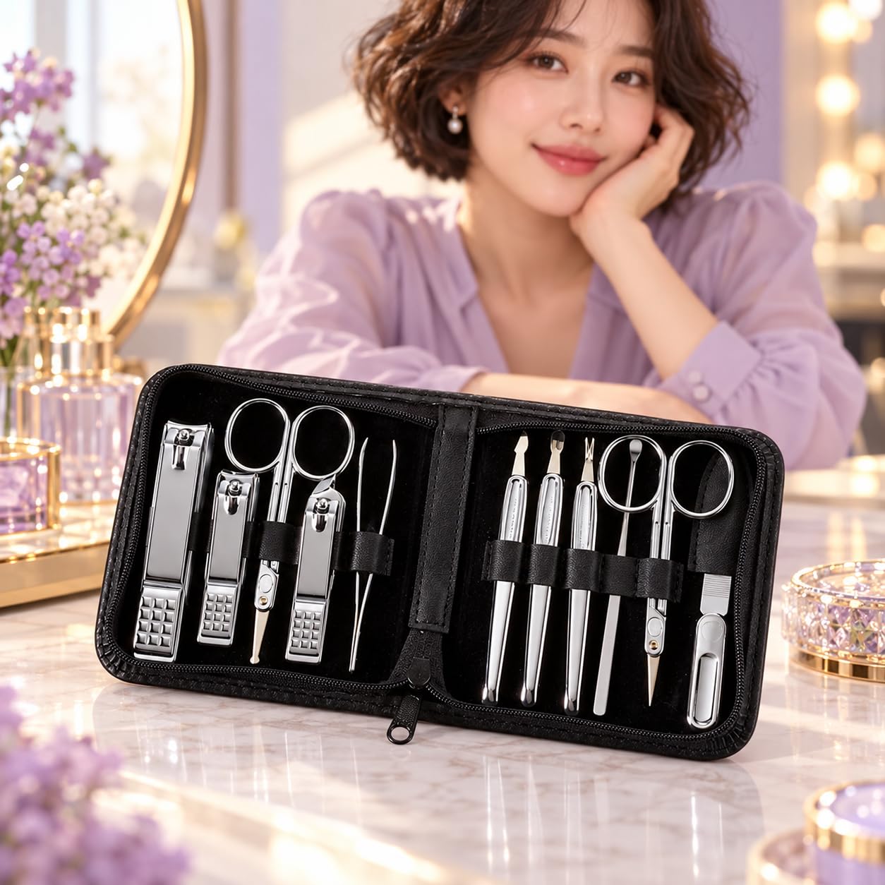 777 K-Heritage 11-Piece Nail Care Set Chrome detail 05