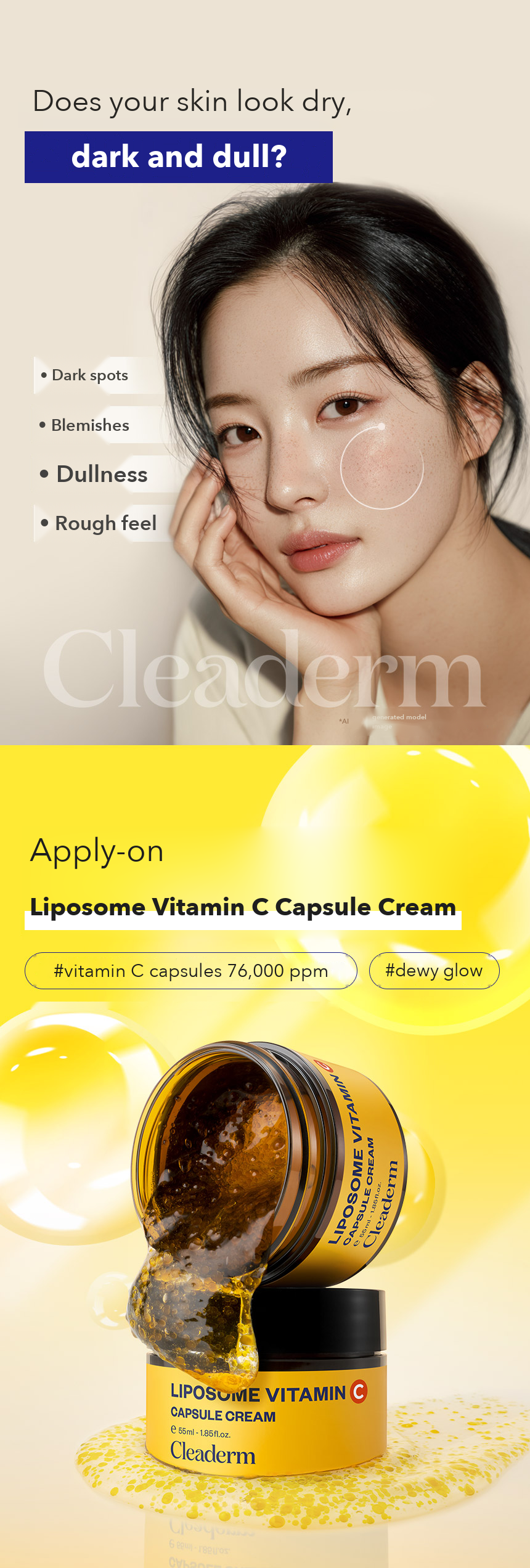 CLEADERM Liposome Vitamin C Capsule Cream detail 02