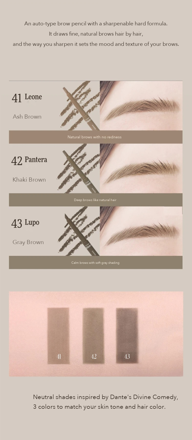 Prelude Dinto Dante Sharpenable Brow Pencil 0.8g detail 03
