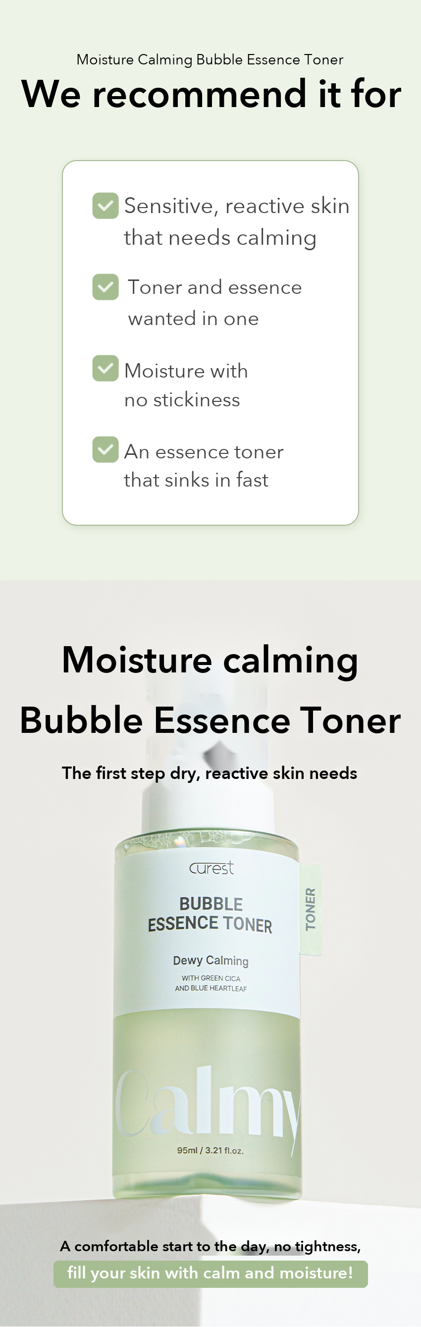 CUREST Moisture Calming Bubble Essence Toner detail 11