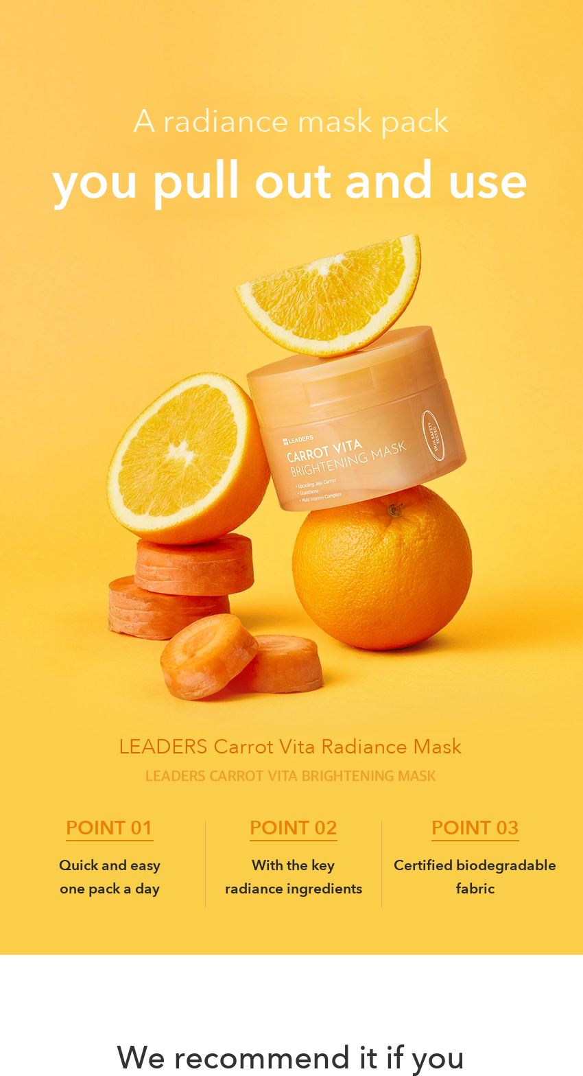 LEADERS Carrot Vita Radiance Mask detail 01