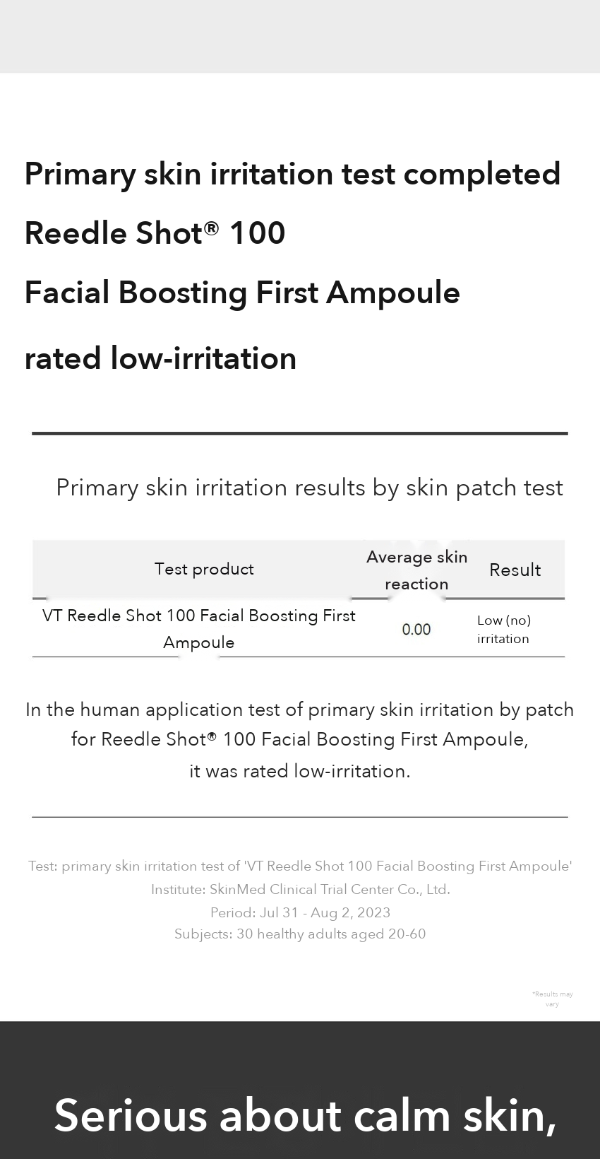 VT Reedle Shot 100 Facial Boosting First Ampoule 2ml x 6 detail 04