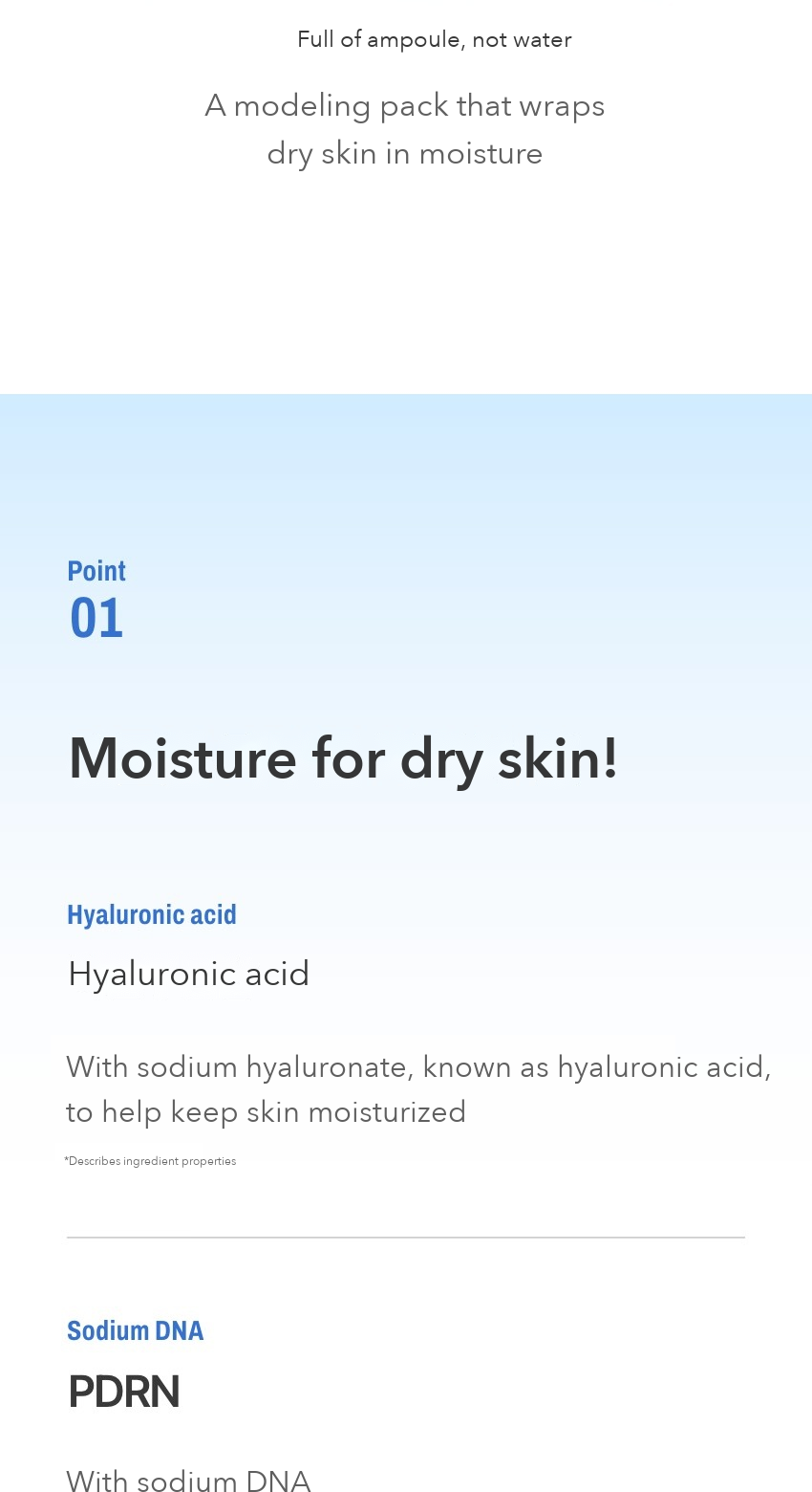 Dr.CPU+ Moisture Glow Cream Modeling Mask detail 2