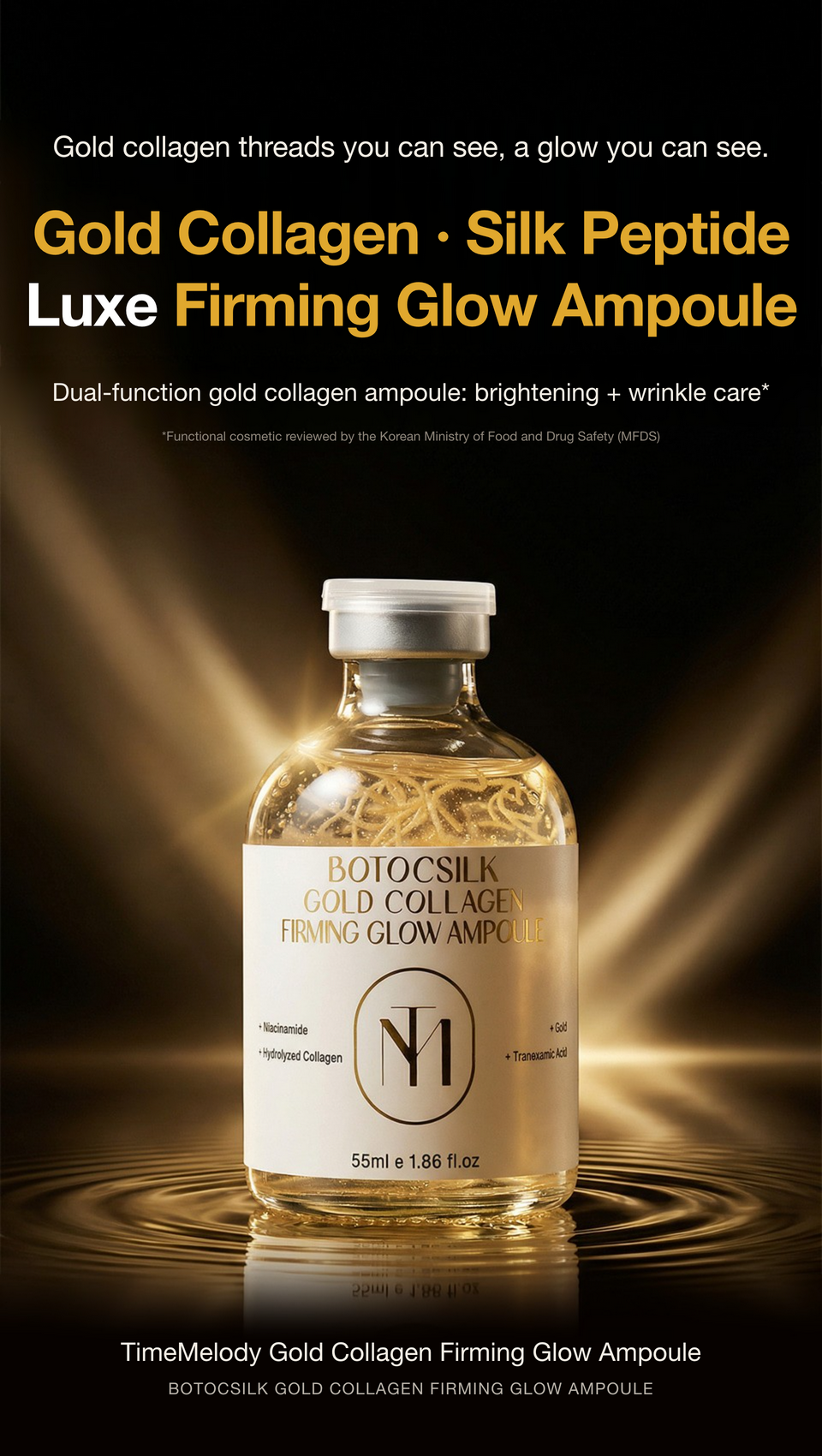 TimeMelody Gold Collagen Firming Glow Ampoule detail 1