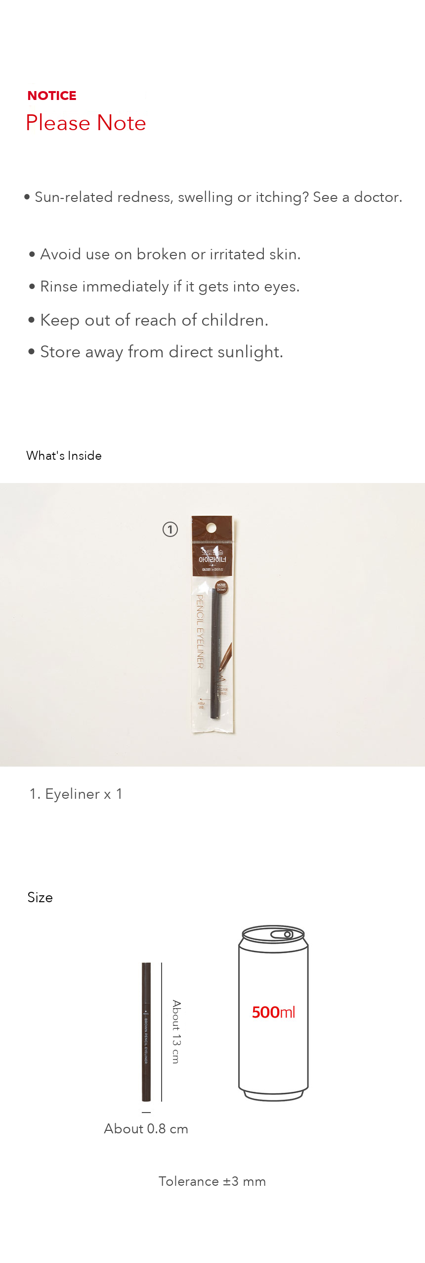 NEW Stylish Auto Eyeliner Pencil Brown 0.25g detail 03