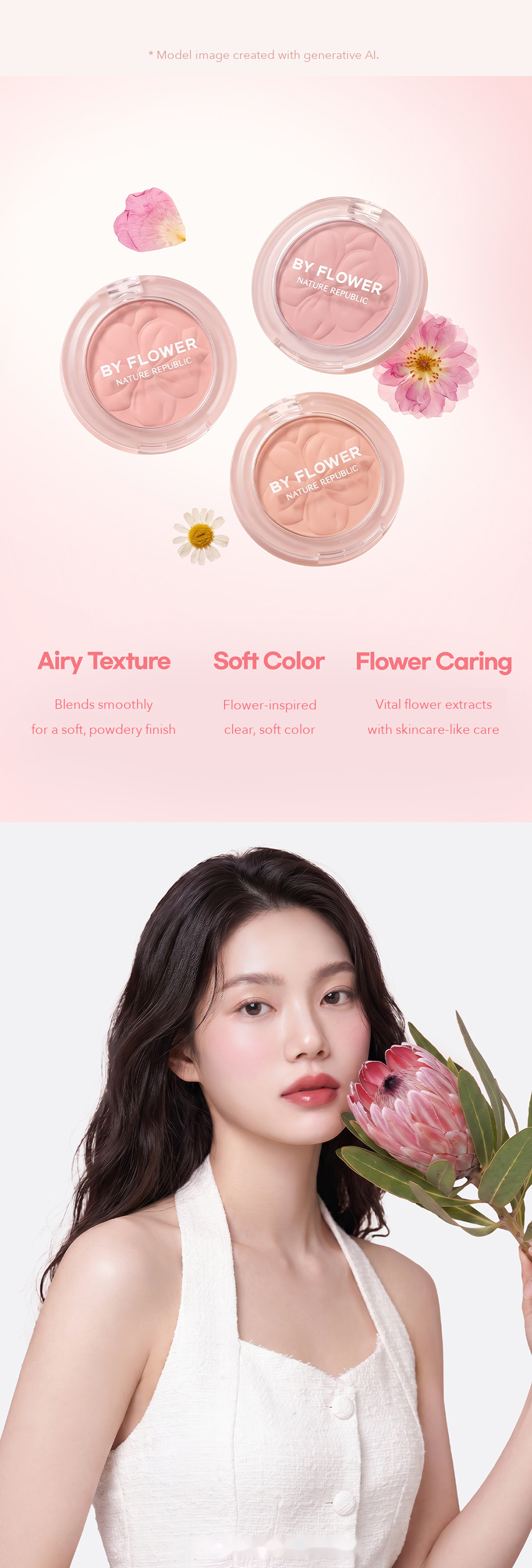 BY FLOWER Cotton Blusher detail 02