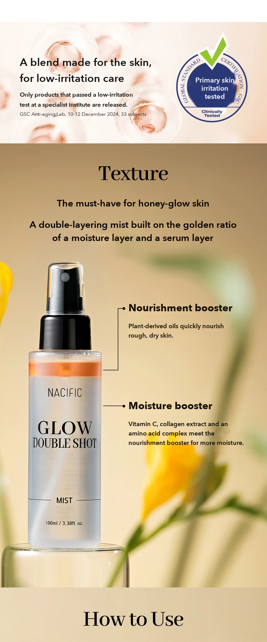 NACIFIC Glow Double Shot Mist detail 03