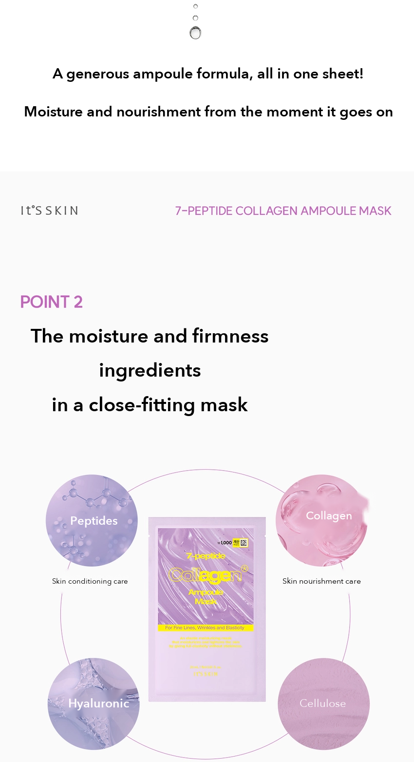 It's Skin Seven Peptide Collagen Ampoule Mask detail 03