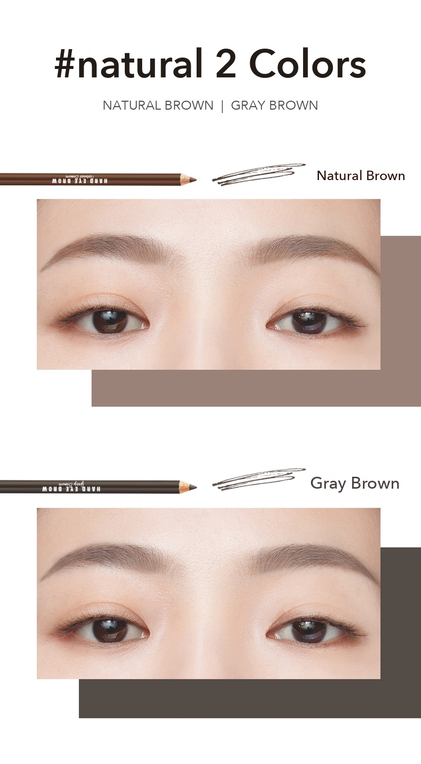 DAISO Hard Wood Brow Pencil Gray Brown detail 05