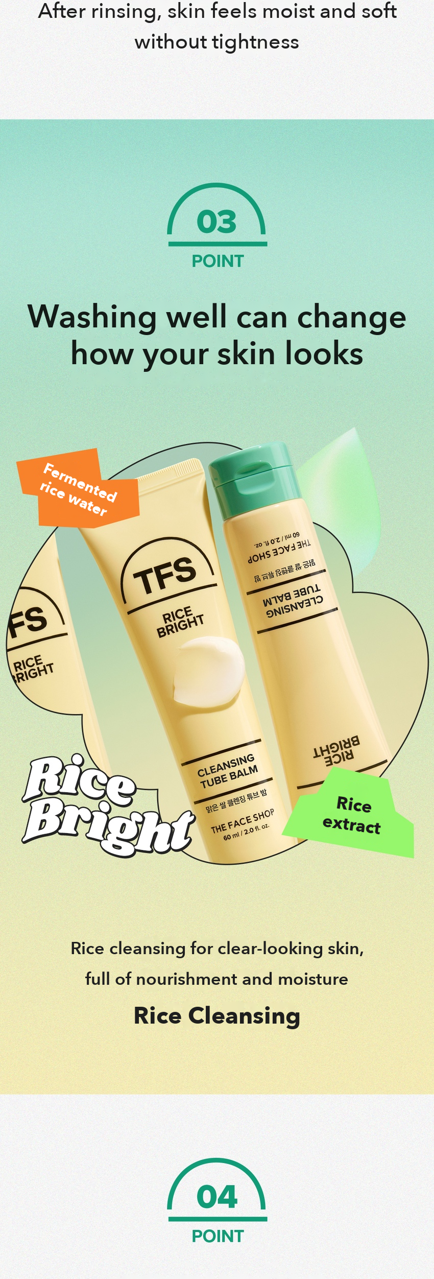 THE FACE SHOP Rice Water Cleansing Tube Balm detail 7