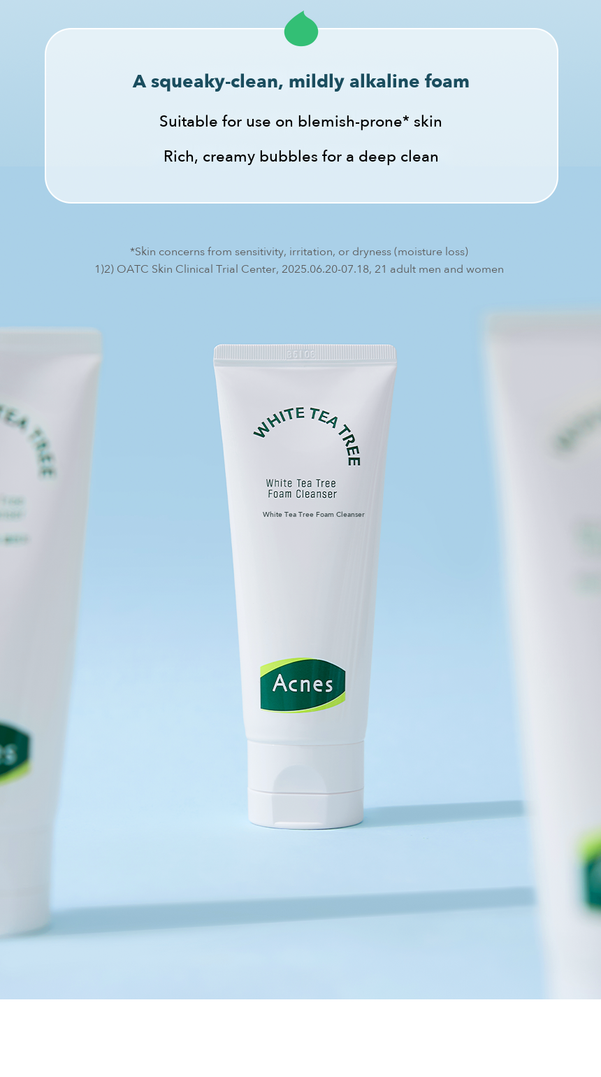 ACNES White Tea Tree Foam Cleanser 100ml detail 04