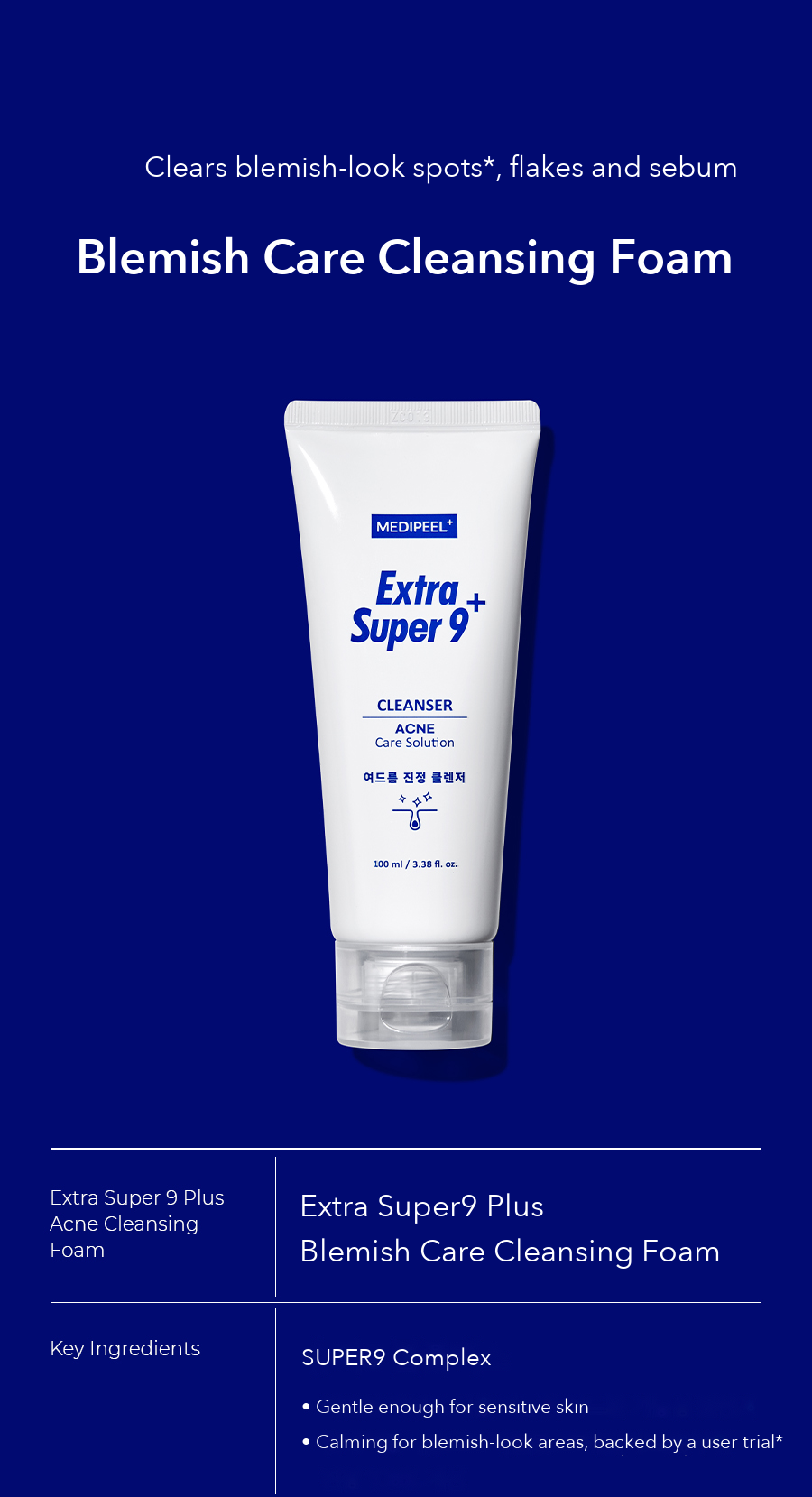 MEDIPEEL Extra Super9 Plus Blemish Care Cleansing Foam detail 01