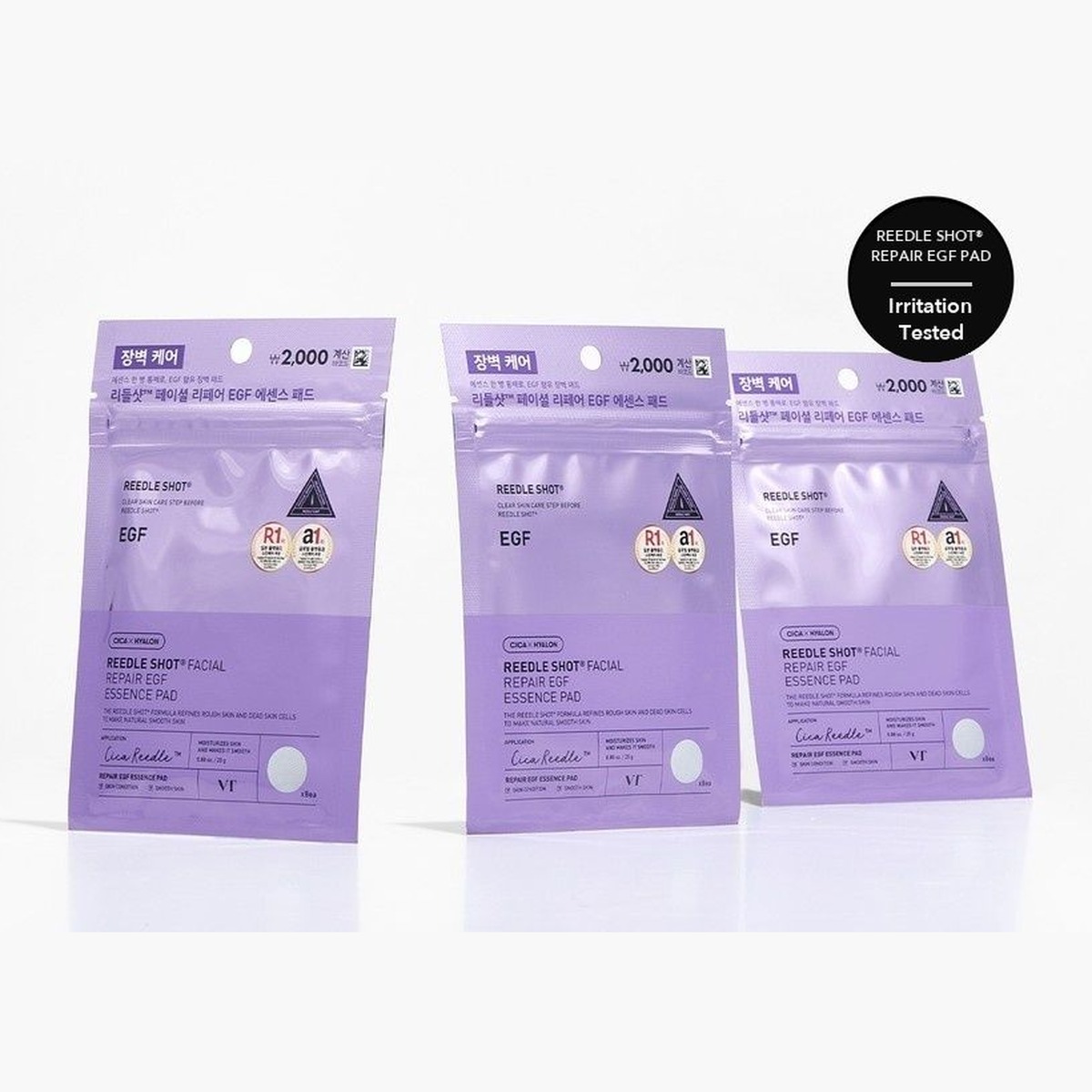 VT Reedle Shot Facial Repair EGF Essence Pad 8 Pads