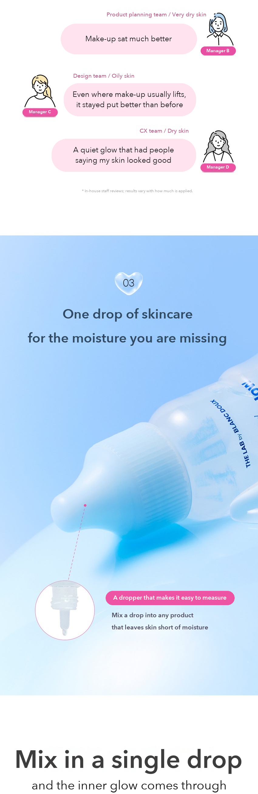 THE LAB by BLANC DOUX Clear Hyal Dewy Glow Booster Ampoule detail 05