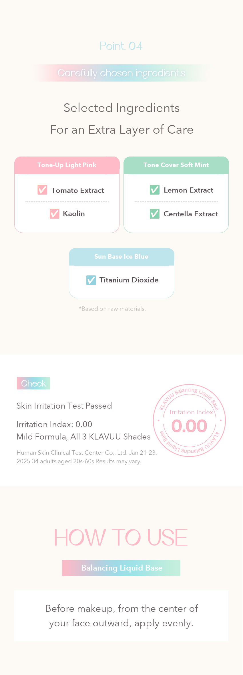 KLAVUU Balancing Liquid Tone-up Base 30ml detail 07
