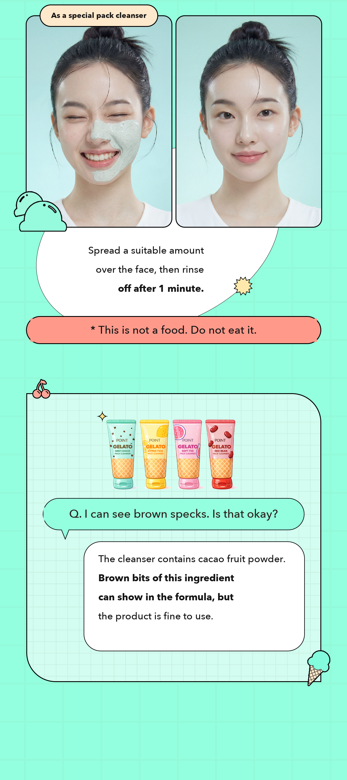 POINT Gelato Mint Choco Pack Cleanser detail 17