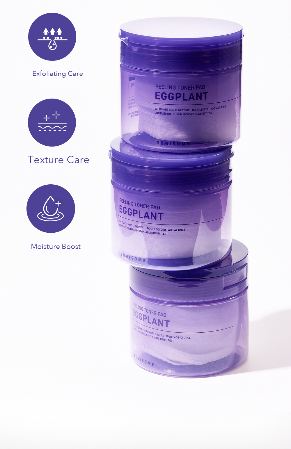 SOMISOME Eggplant Peeling Toner Pad detail 10