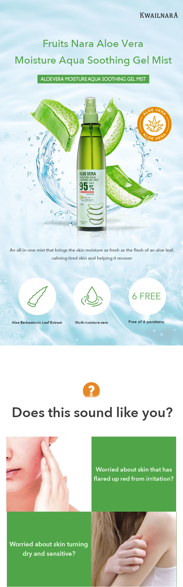 Fruits Nara Aloe Vera Soothing Gel Mist 310ml detail 01