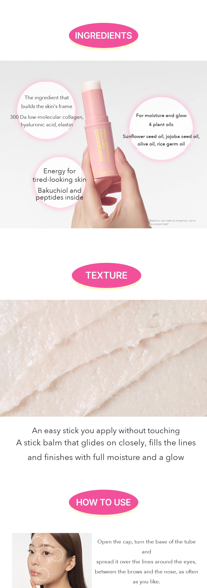 Cleaderm Low-Molecular Collagen Wrinkle Filling Stick detail 3