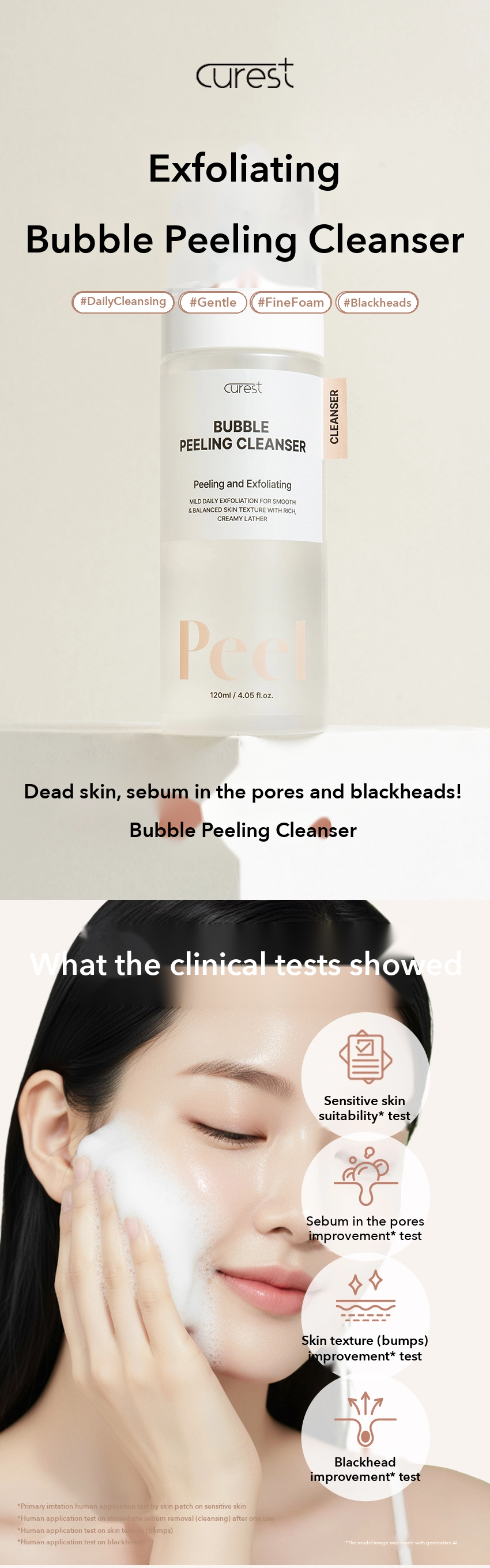 CUREST Bubble Peeling Cleanser detail 1