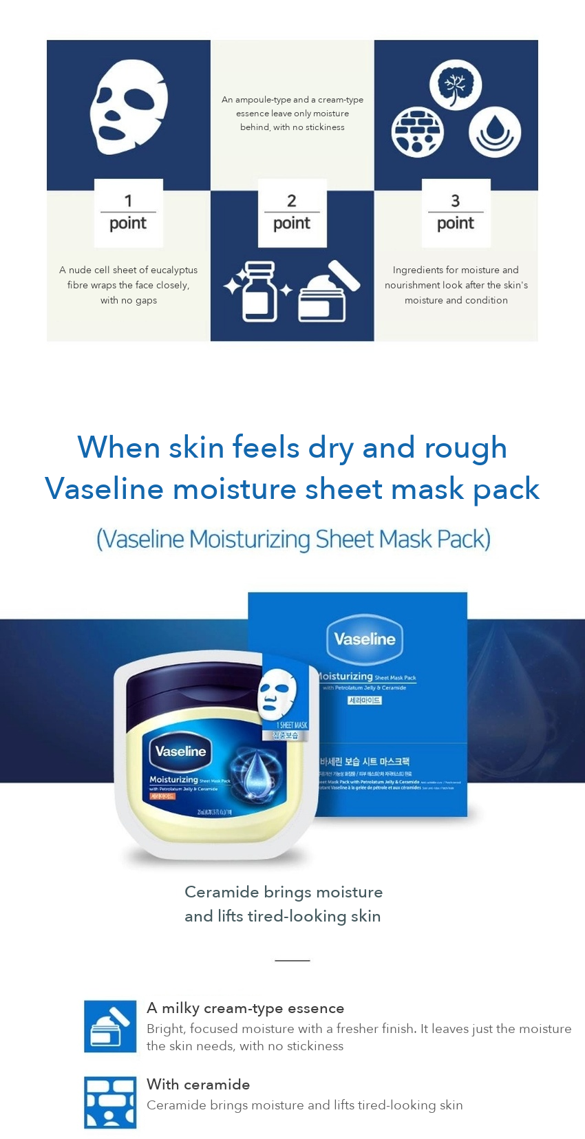 Vaseline Sheet Mask Pack detail 4