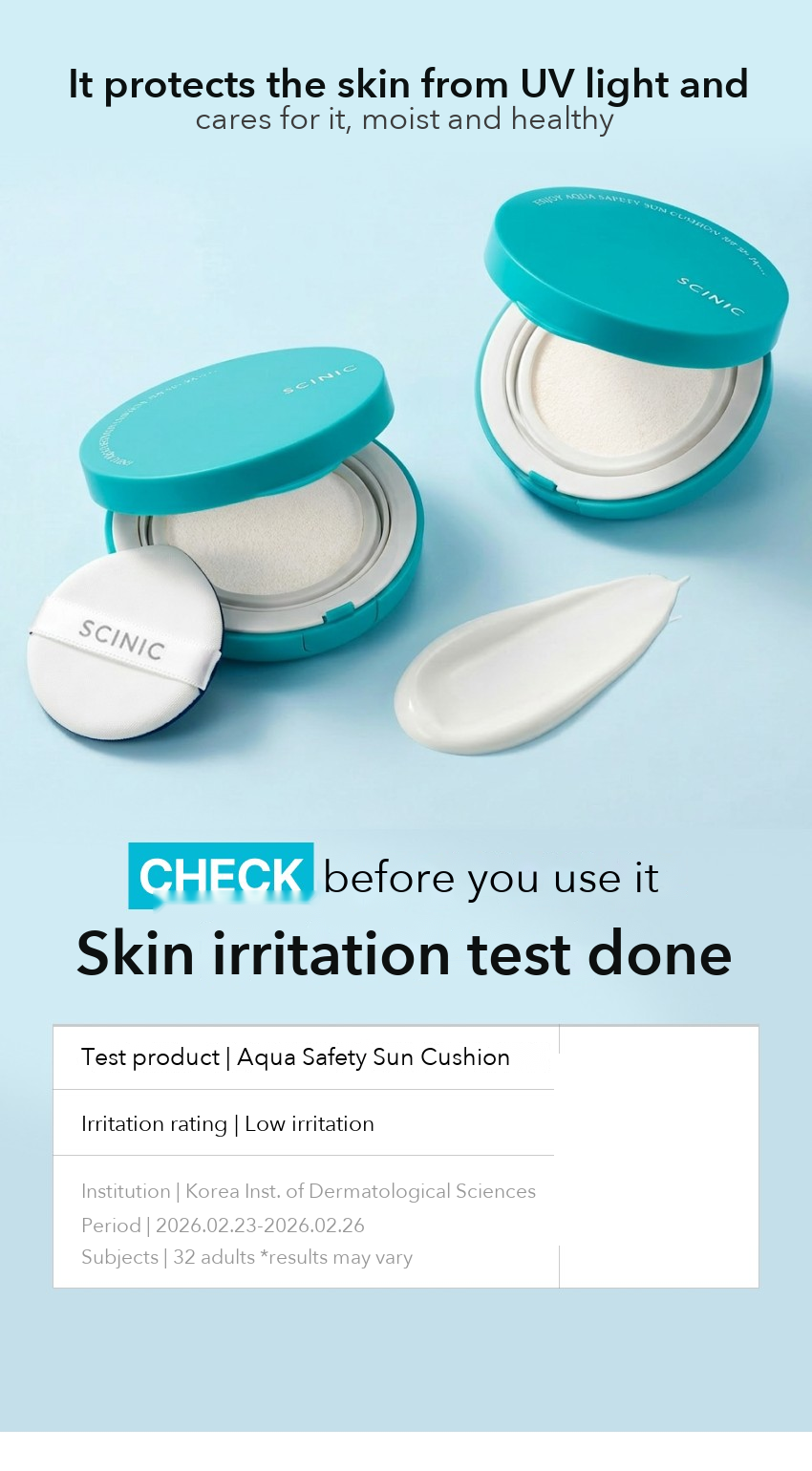 SCINIC Enjoy Aqua Safety Mineral Sun Cushion 15g detail 05