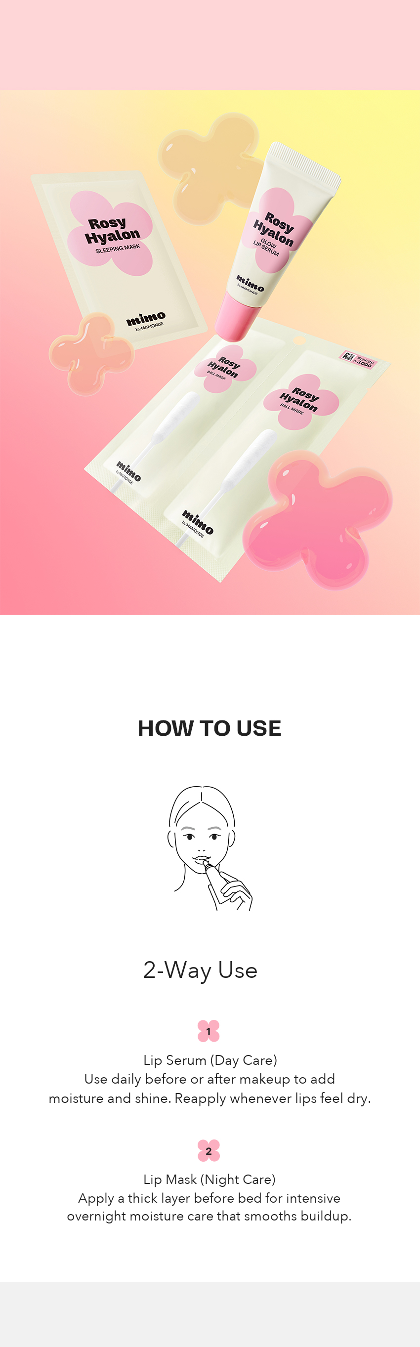 MIMO by MAMONDE Rosy-Hyalon Glow Lip Serum detail 09