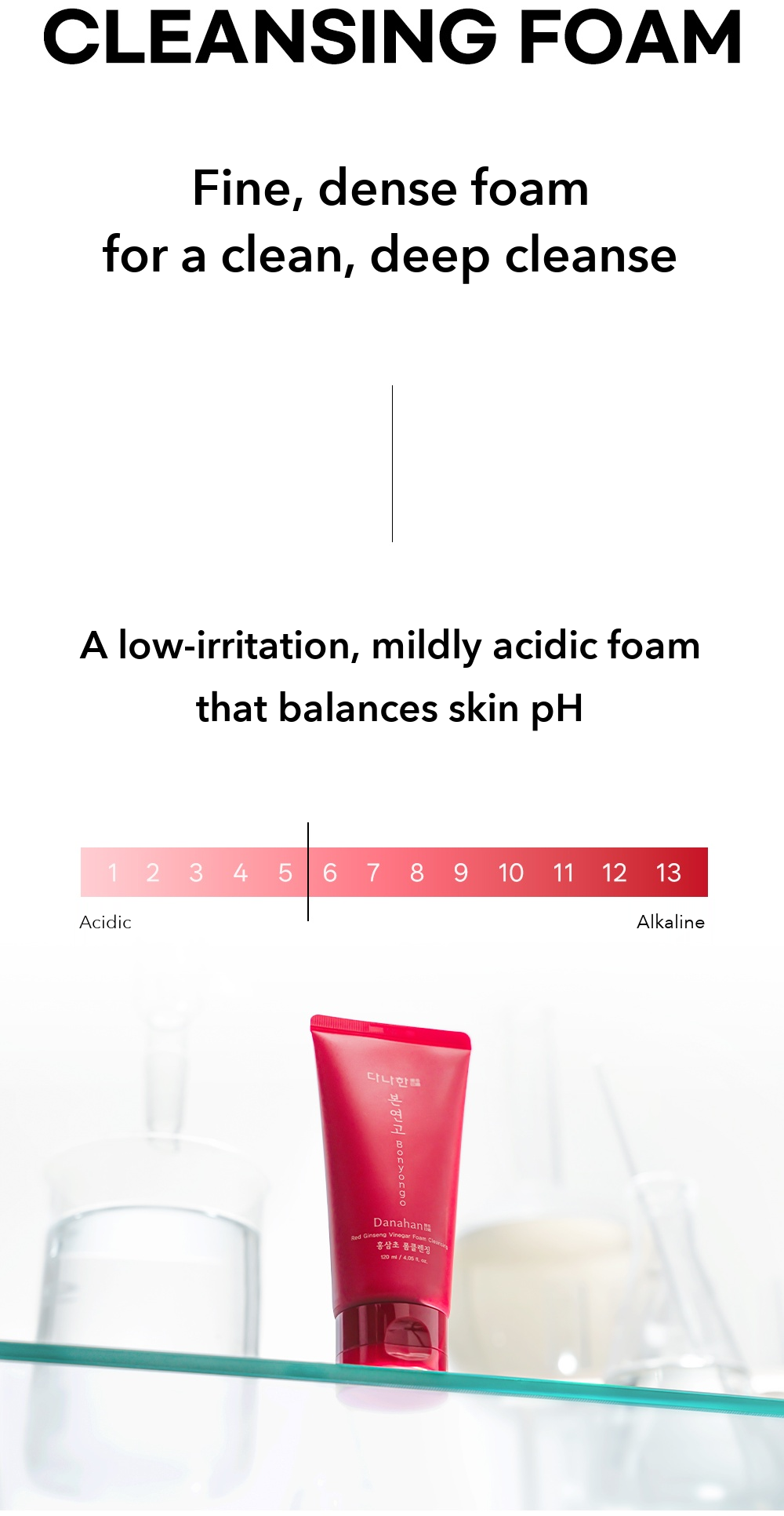 Danahan Bonyongo Red Ginseng Vinegar Foam Cleanser detail 2