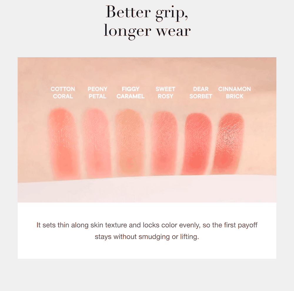 HEVVY MAKEUP Blurring Slip Fit Lip & Cheek detail 14