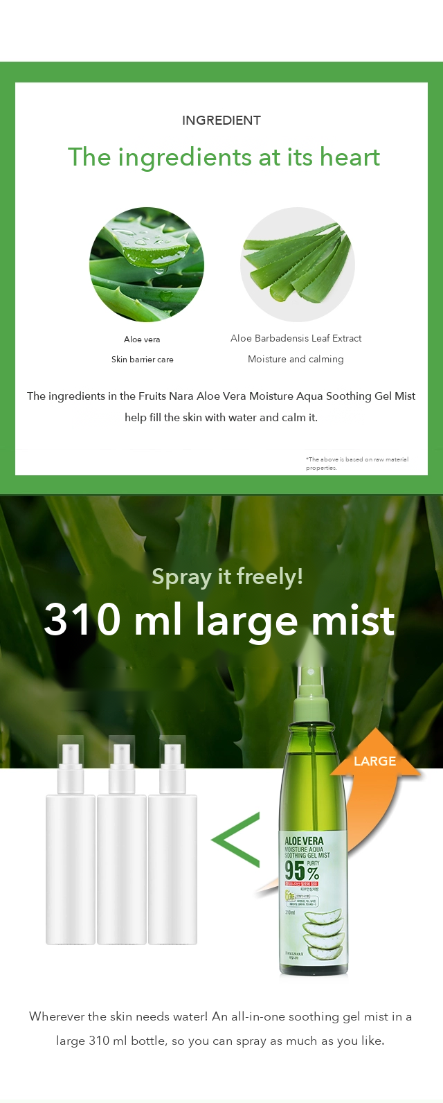 Fruits Nara Aloe Vera Soothing Gel Mist 310ml detail 04