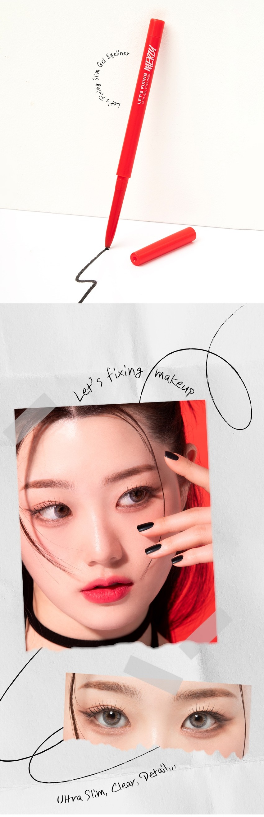 MERZY Let's Fixing Slim Gel Eyeliner 0.05g detail 02
