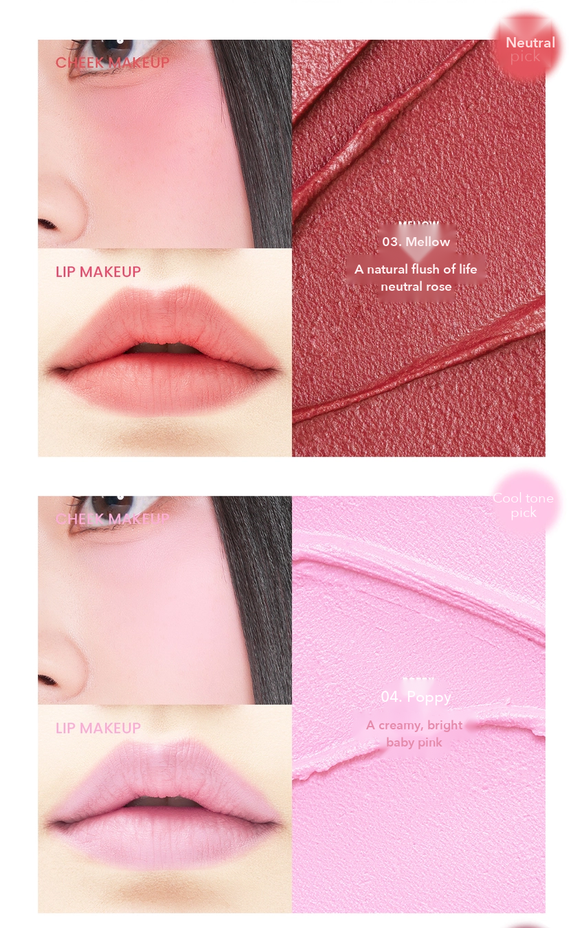 Son & Park Arty Spread Blur Balm shade cards