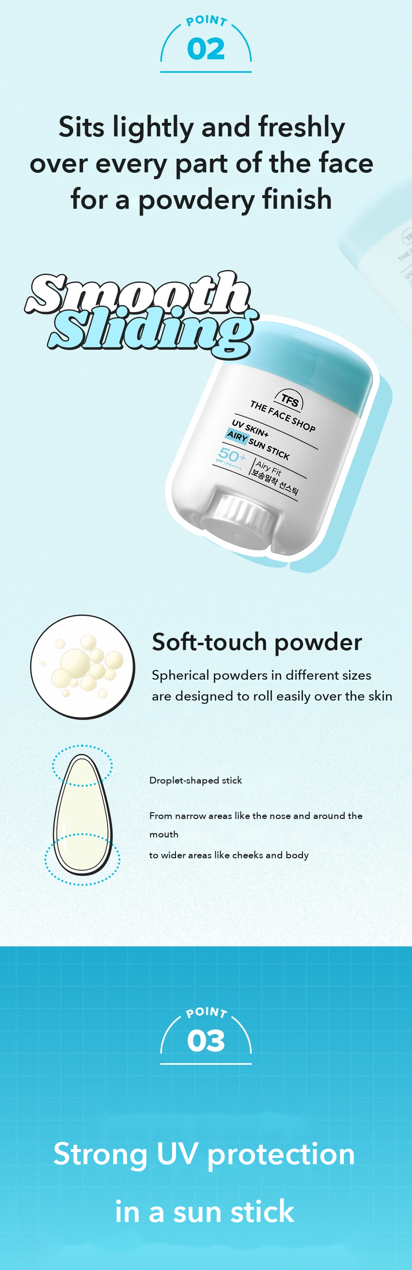 THE FACE SHOP UV Skin+ Airy Sun Stick detail 03