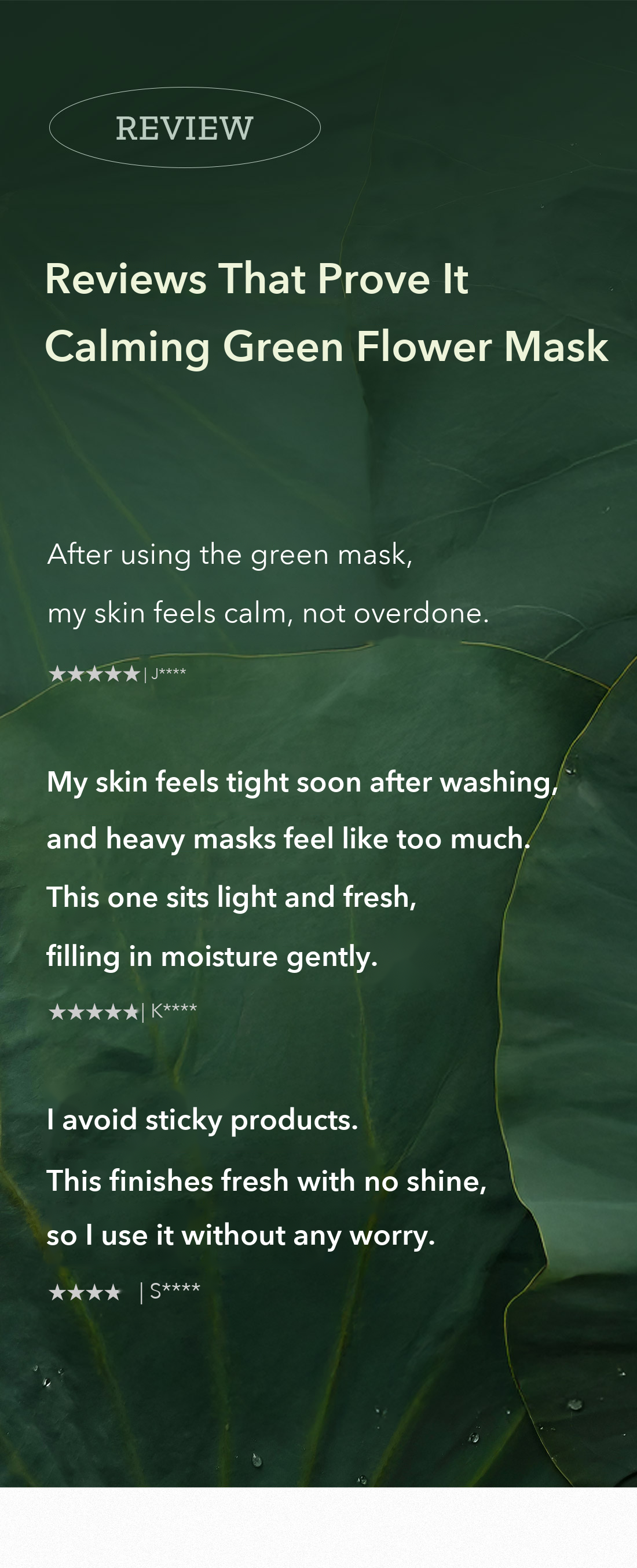 HYGGEE Calming Green Flower Mask detail 10
