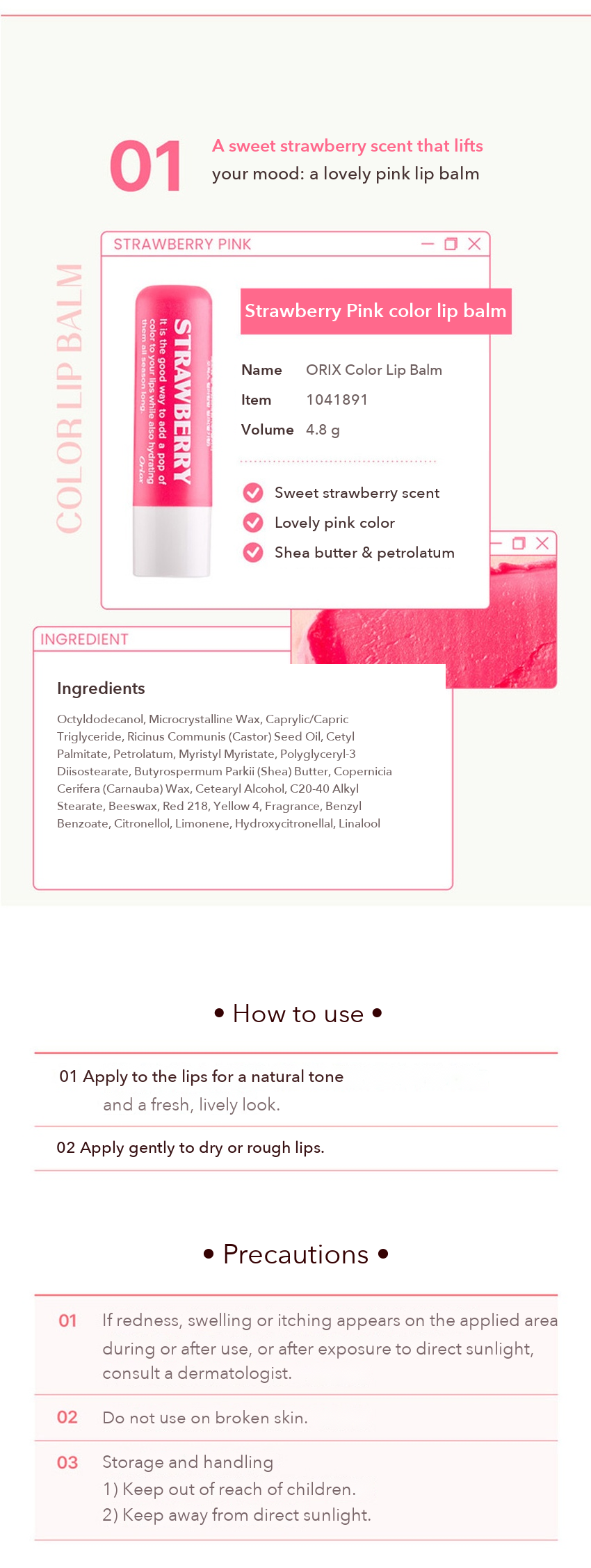 ORIX Color Lip Balm detail 5