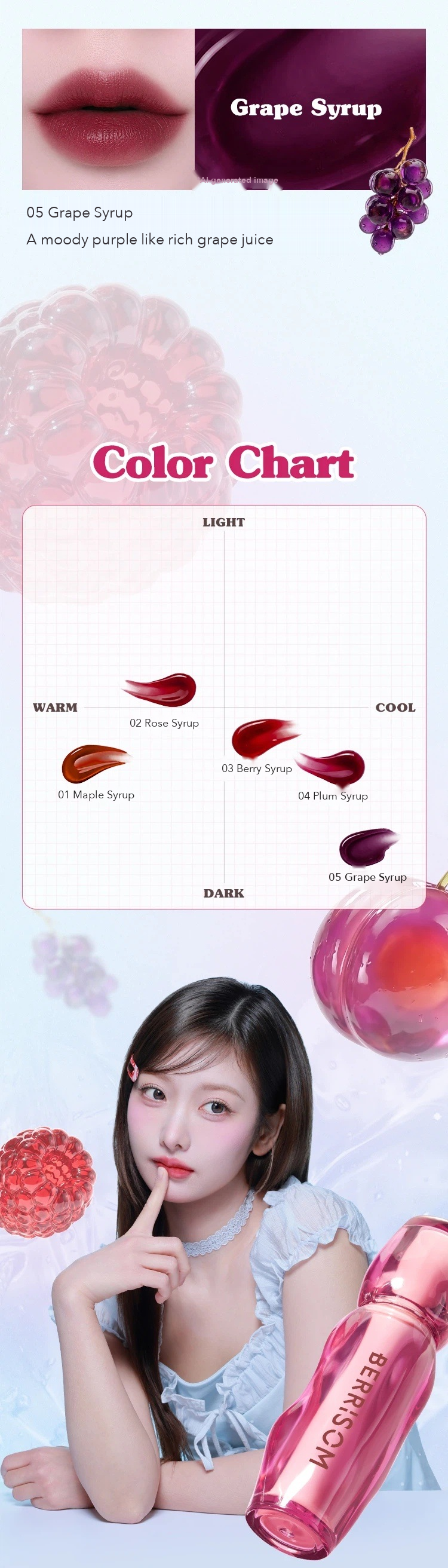 BERRISOM Water Syrup Tattoo Tint 3ml detail 08