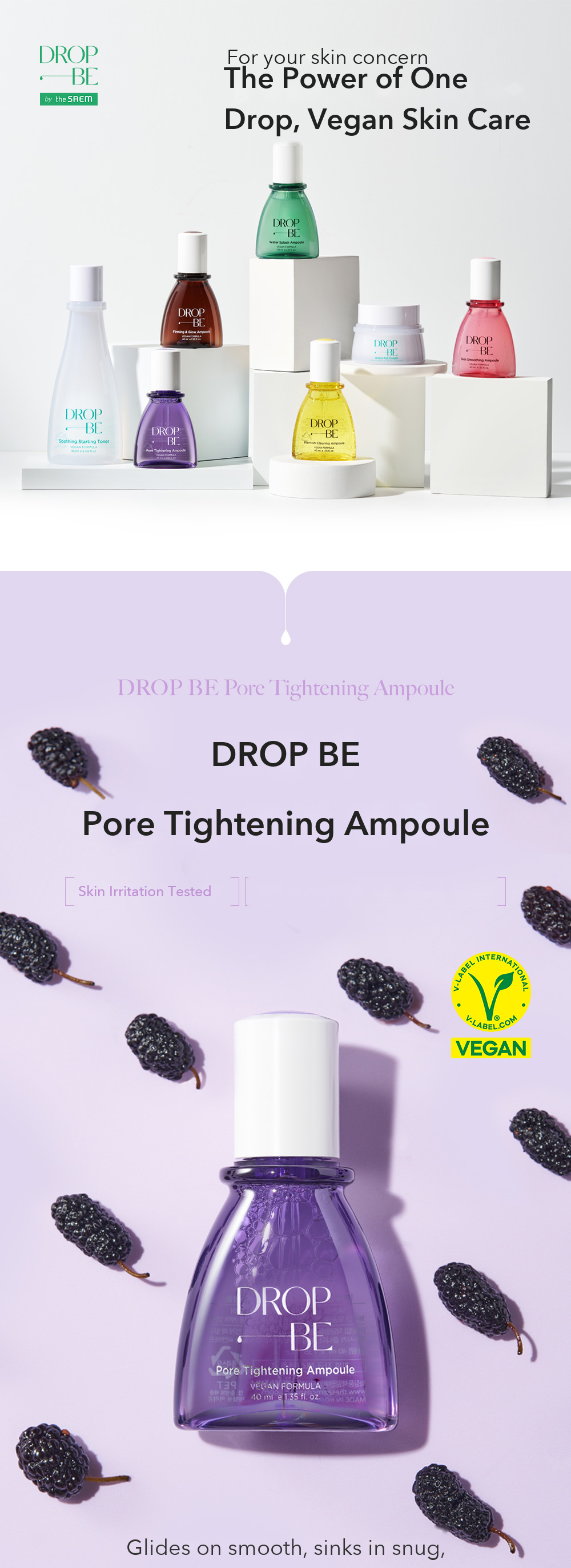 DROP BE Pore Tightening Ampoule detail 1