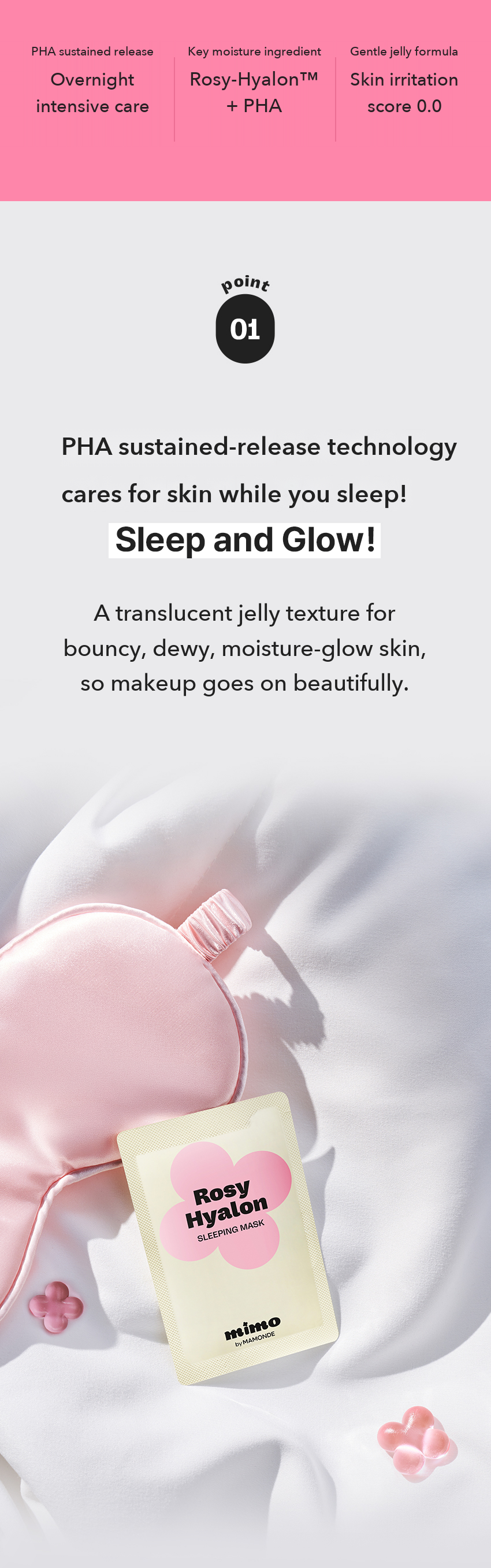 MIMO by MAMONDE Rosy-Hyalon Sleeping Mask detail 03