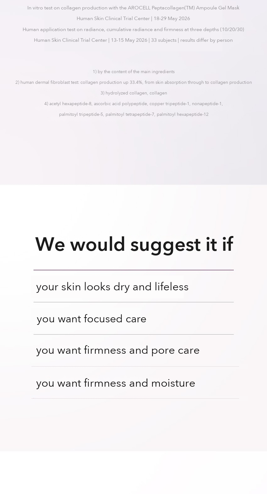 AROCELL Peptacollagen Ampoule Gel Mask detail 02