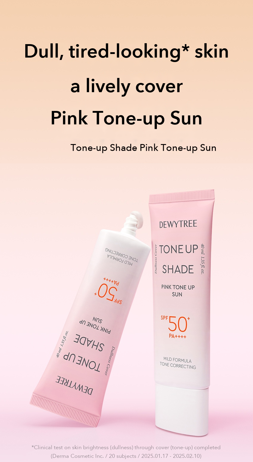 DEWYTREE Pink Tone-up Sun detail 1