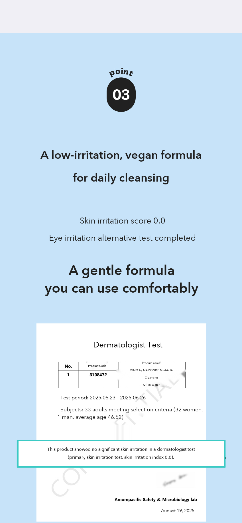 MIMO by MAMONDE Mint-AHA Cleansing Oil in Water detail 10