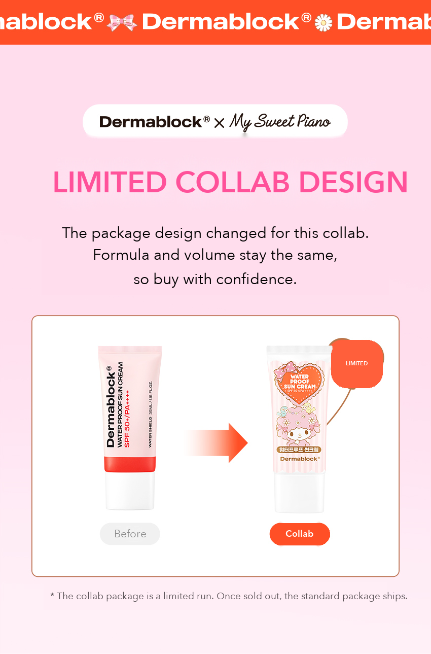 Dermablock Waterproof Sun Cream My Sweet Piano detail 1