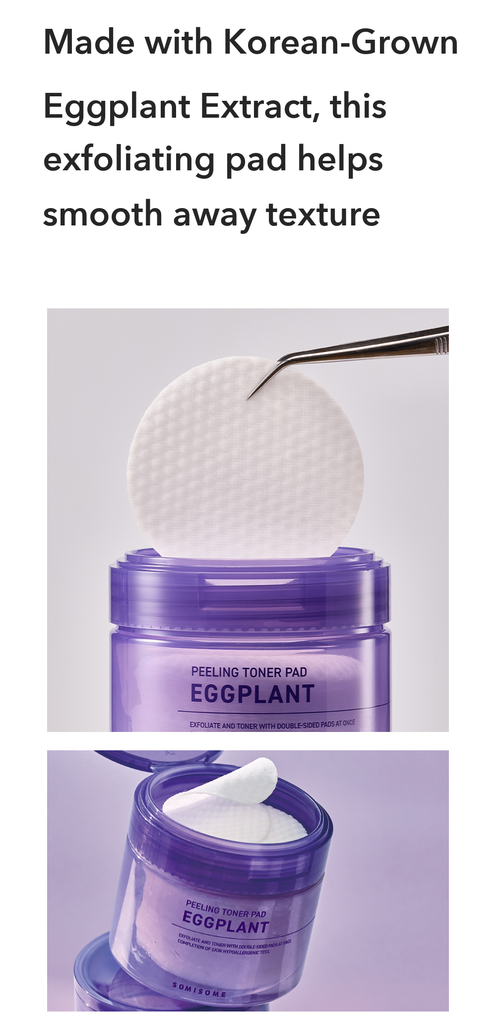 SOMISOME Eggplant Peeling Toner Pad detail 08