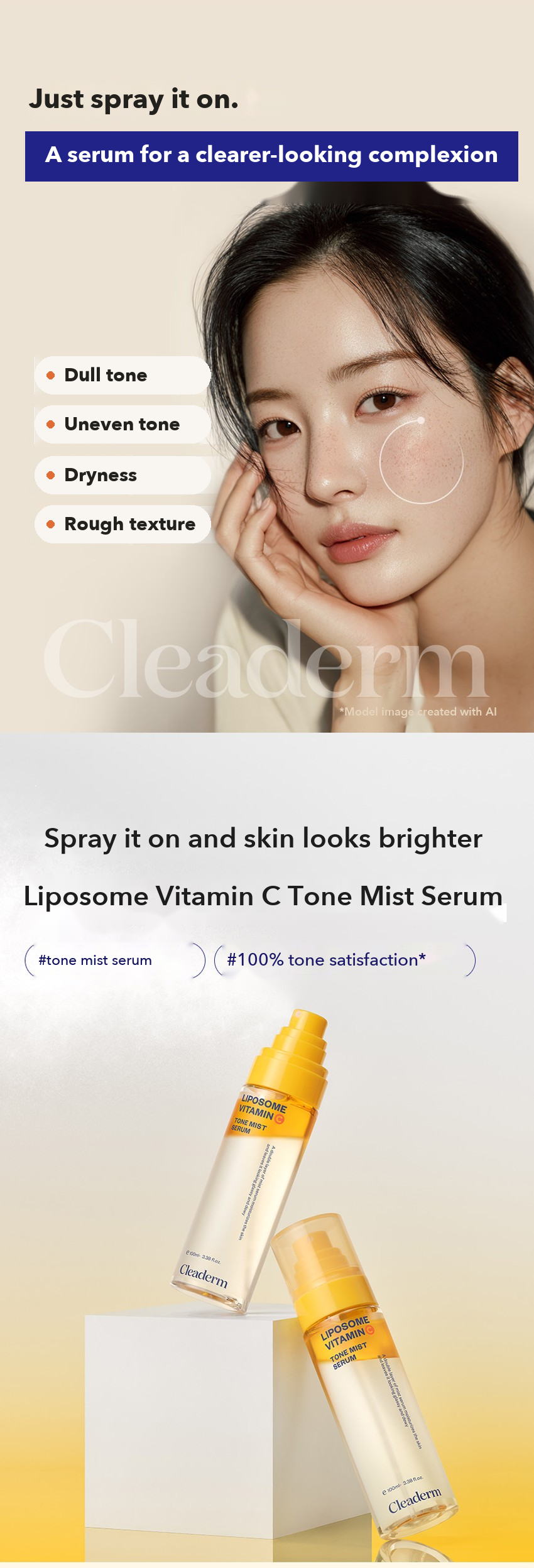 CLEADERM Liposome Vitamin C Tone Mist Serum detail 02