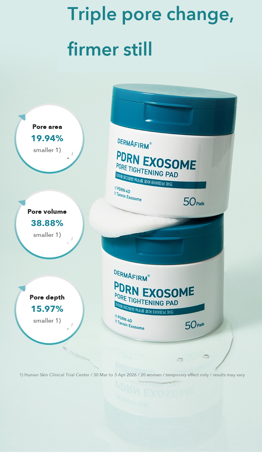 DERMAFIRM PDRN Exosome Pore Tightening Pad detail 06